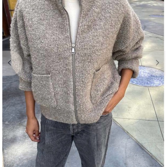 Le Bon Shoppe Louie Zip Jacket Cardigan Smoke Color M/L - Picture 4 of 9